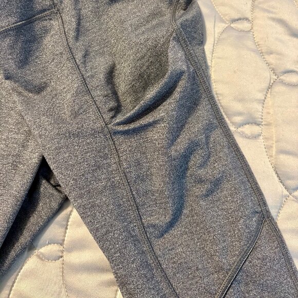 Lululemon Speed Up Crop Heather Gray 19" Side Pocket Mid Rise Leggings Women 6 - Picture 8 of 11